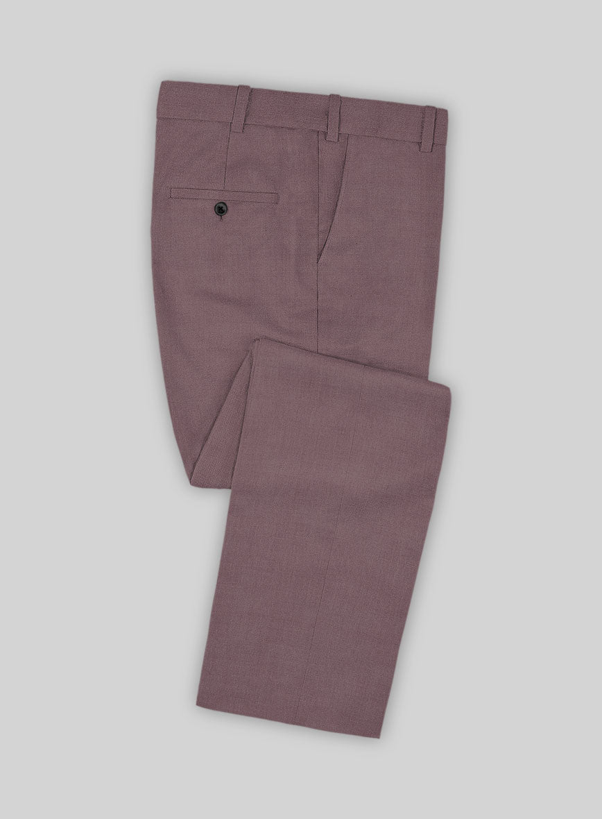 Marco Stretch Mystic Mauve Wool Pants - StudioSuits