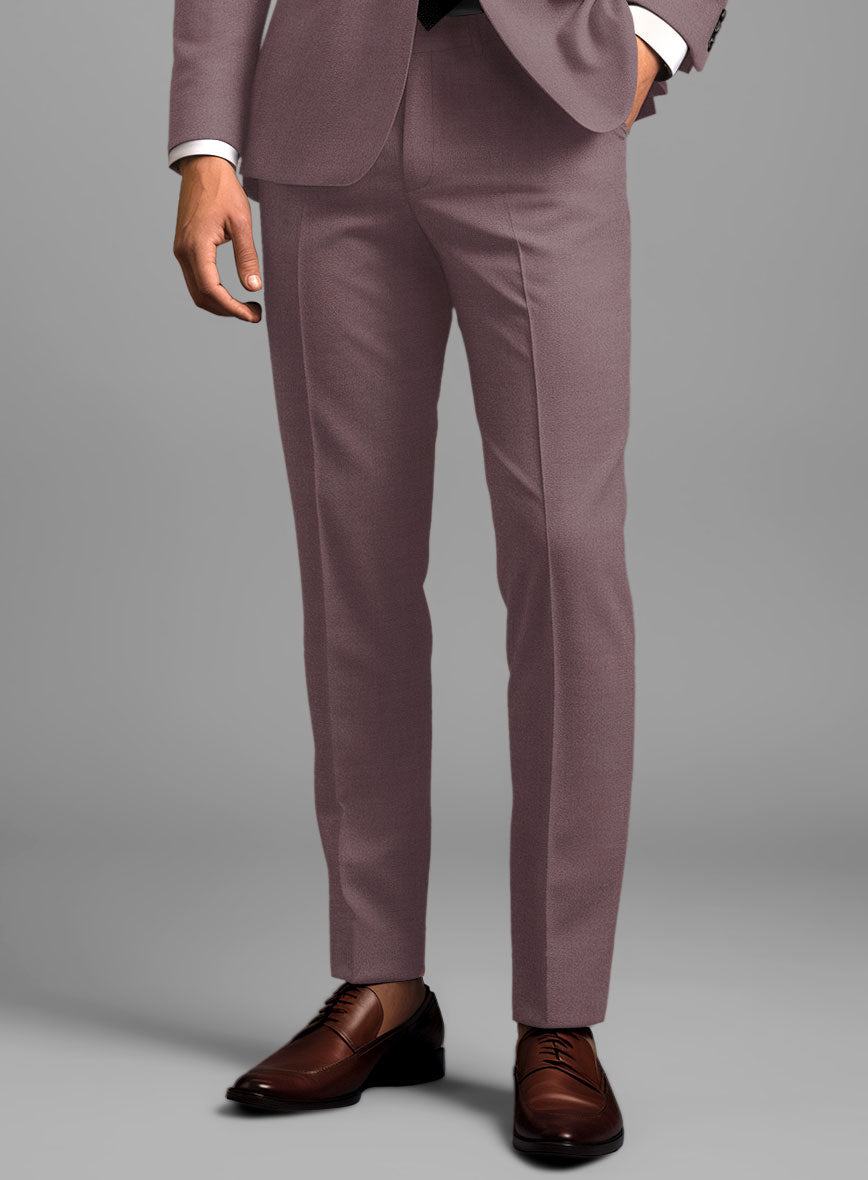 Marco Stretch Mystic Mauve Wool Pants - StudioSuits