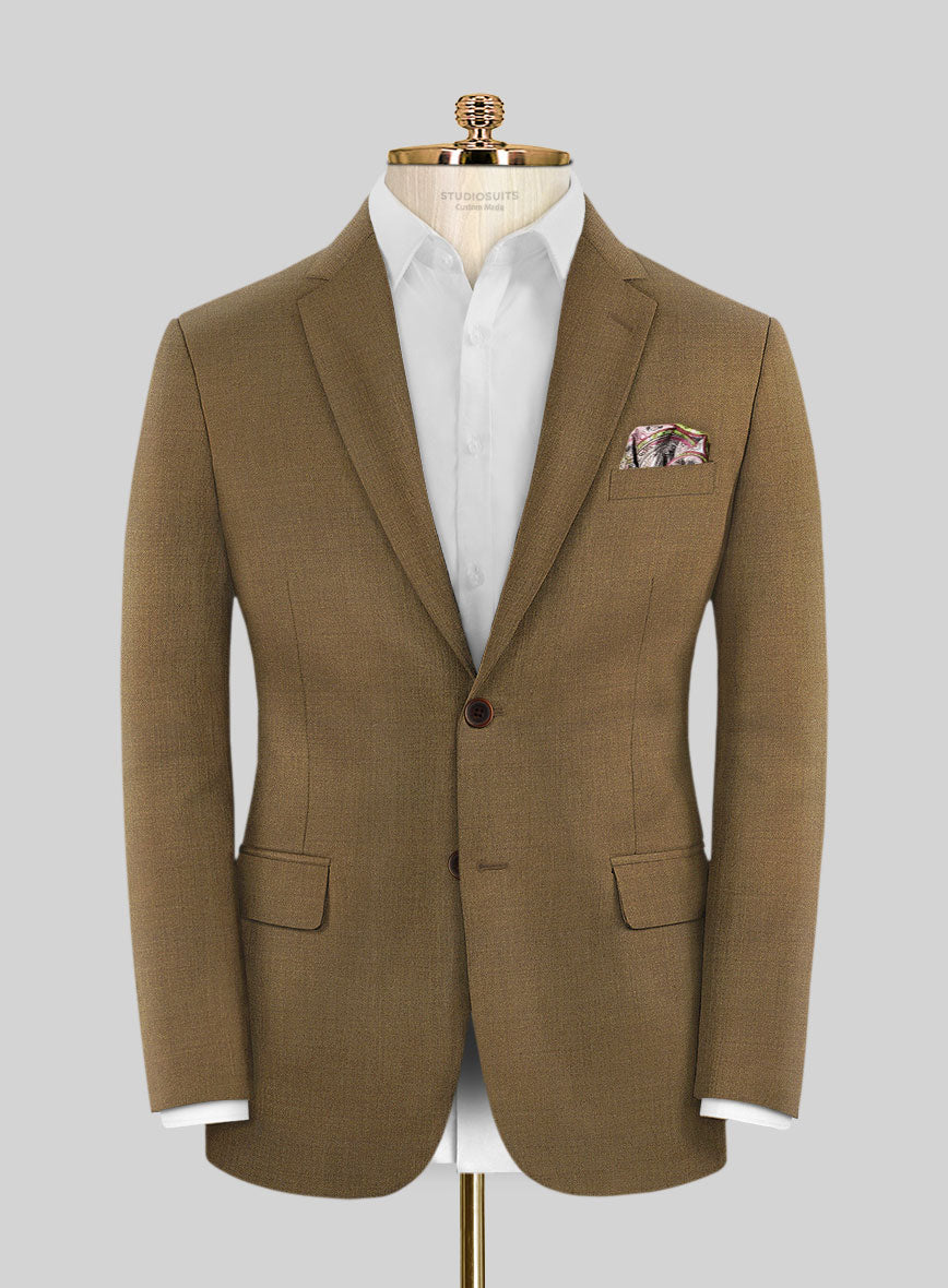 Marco Stretch Otter Brown Wool Jacket - StudioSuits