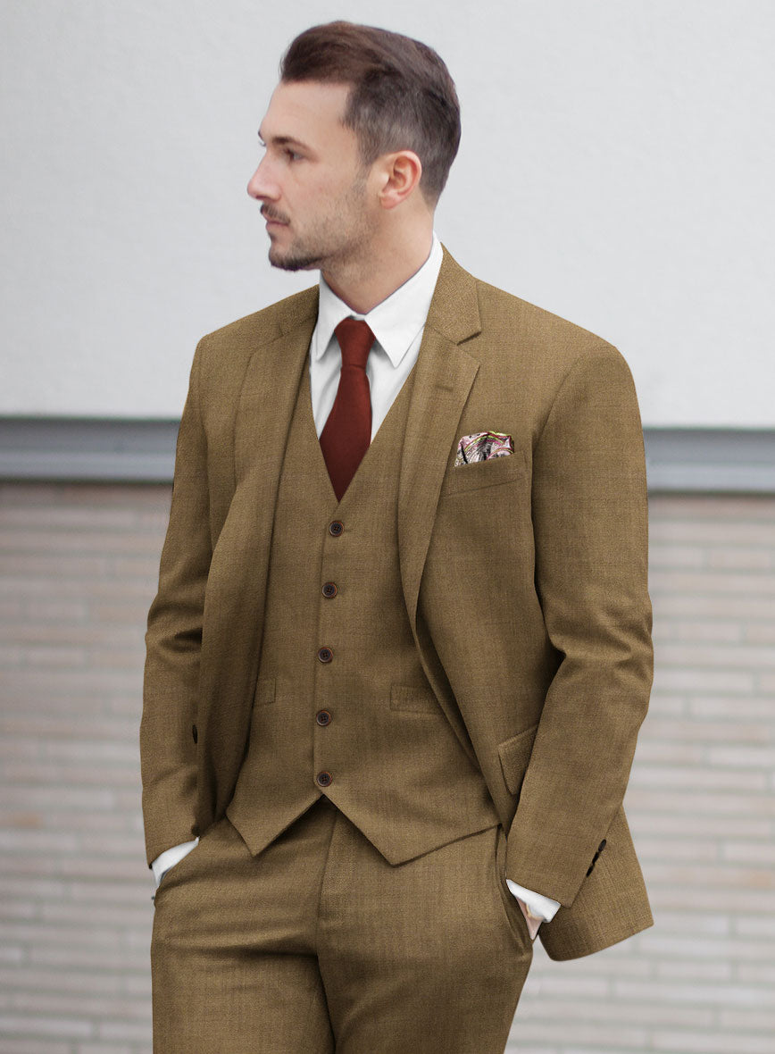 Marco Stretch Otter Brown Wool Jacket - StudioSuits