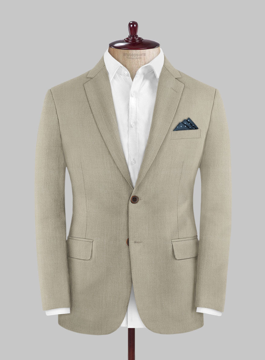 Marco Stretch Royal Beige Wool Jacket - StudioSuits