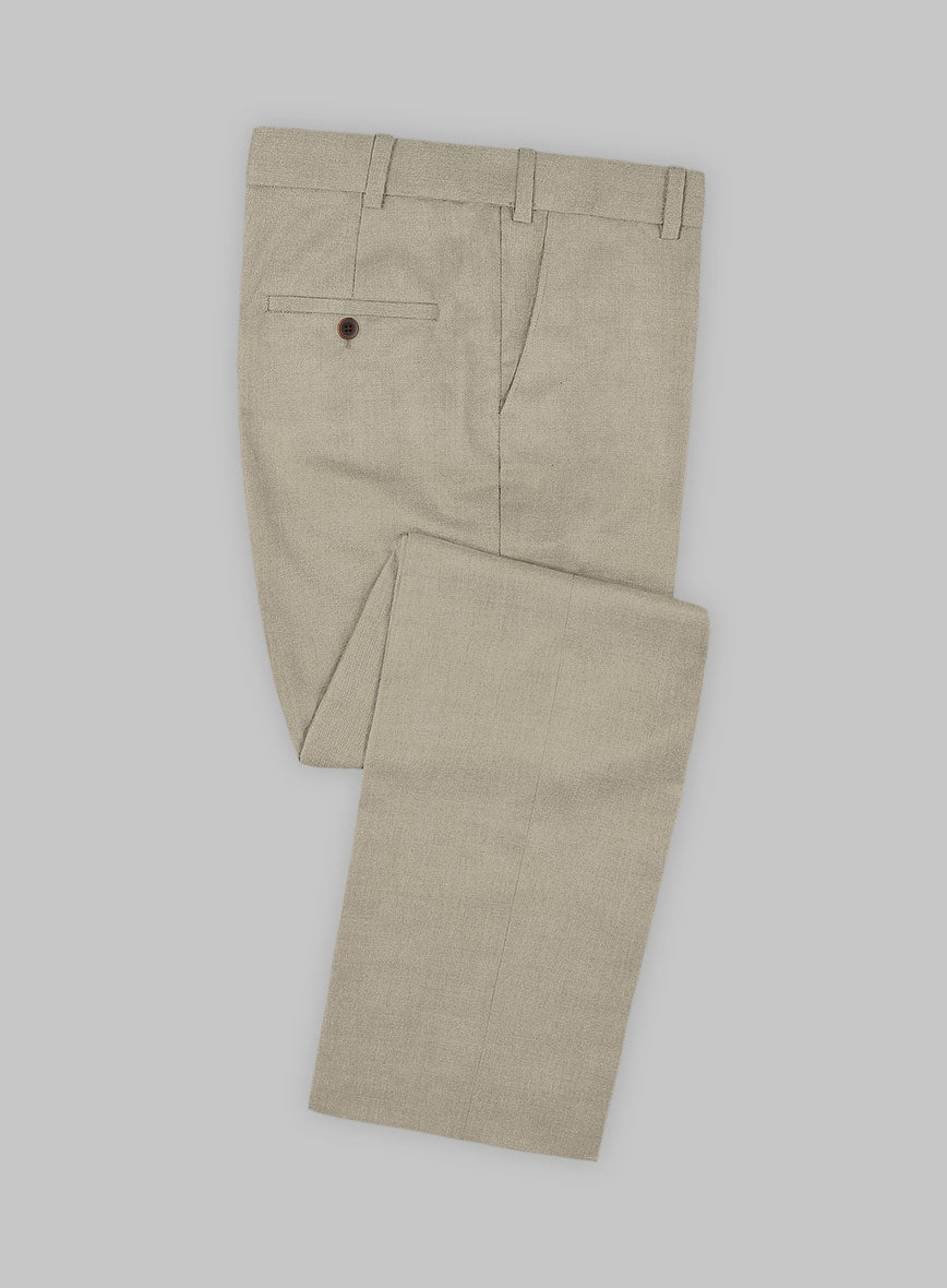 Marco Stretch Royal Beige Wool Pants - StudioSuits