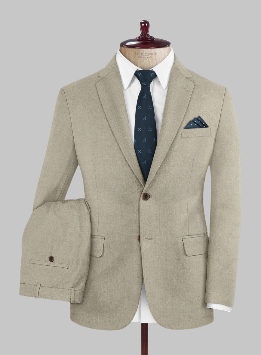 Marco Stretch Royal Beige Wool Suit - StudioSuits