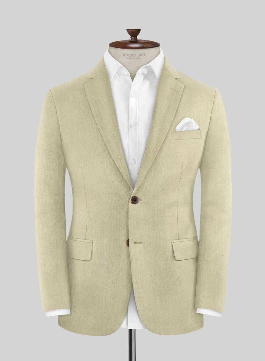 Marco Stretch Sahara Khaki Wool Jacket - StudioSuits