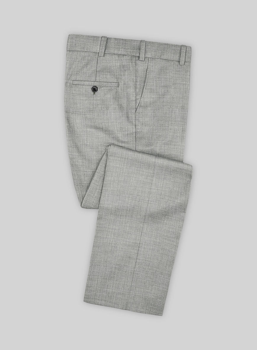 Marco Stretch Worsted Light Gray Wool Suit - StudioSuits