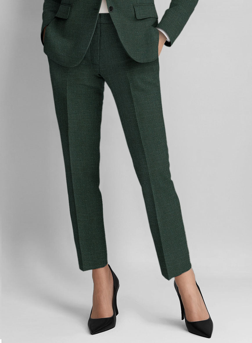 Women's Martini Green Linen Suit - StudioSuits