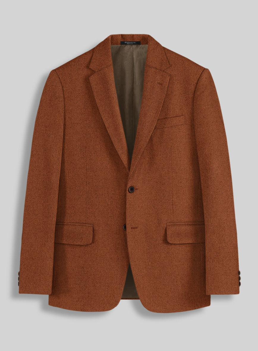 Melange Rust Tweed Jacket - StudioSuits