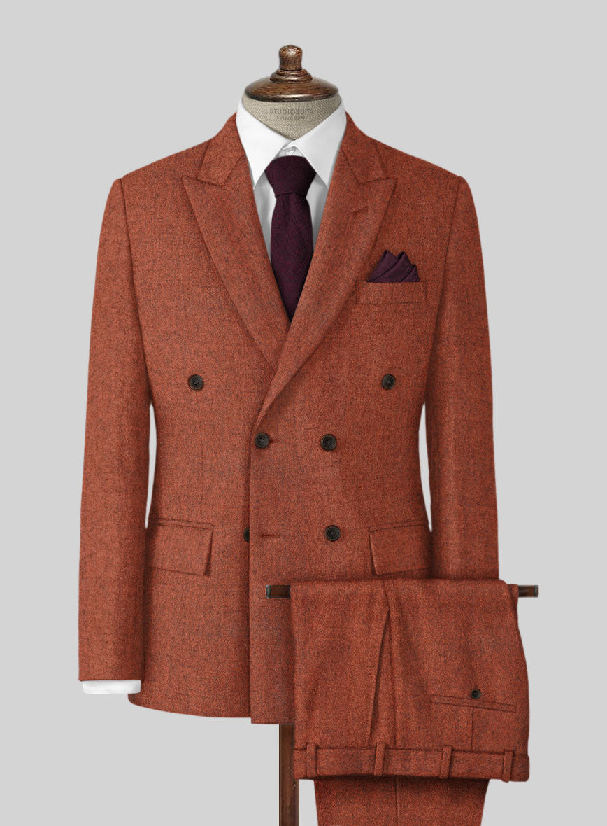 Melange Titan Rust Tweed Suit - StudioSuits