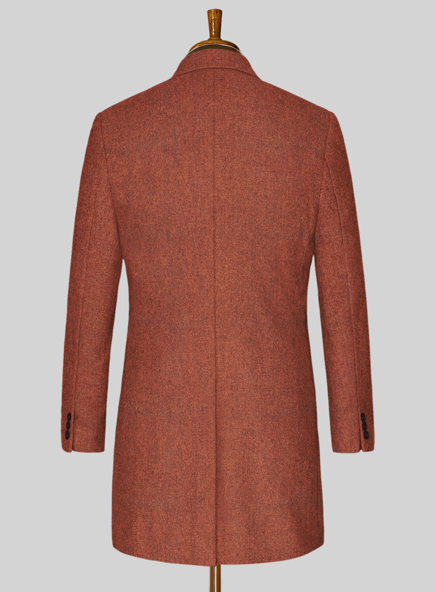 Melange Titan Rust Tweed Overcoat