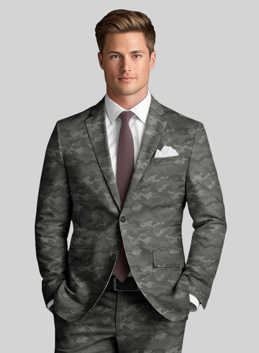 Modern Gray Camo Jacket - StudioSuits