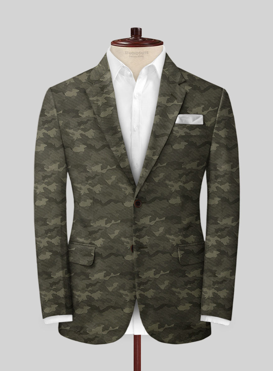 Modern Green Camo Jacket - StudioSuits