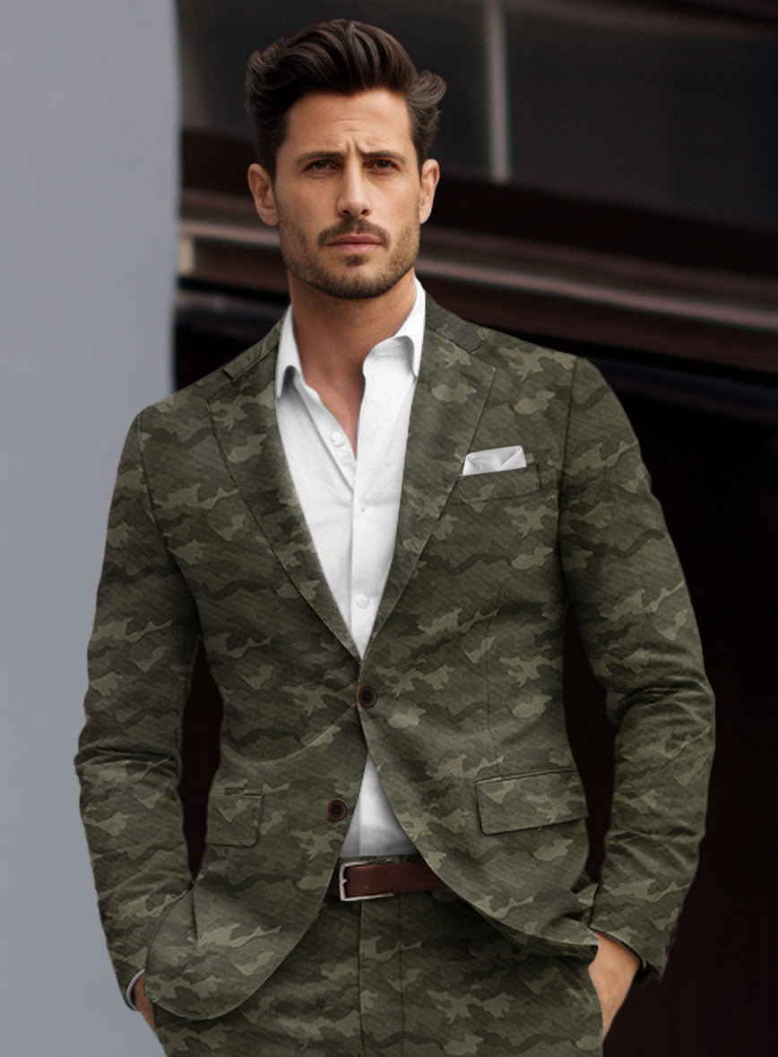 Modern Green Camo Jacket - StudioSuits