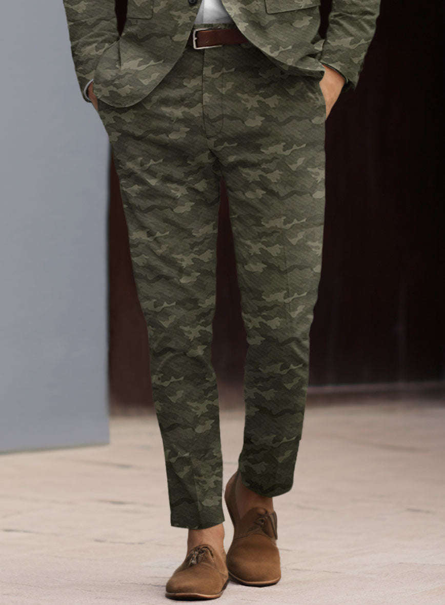 Modern Green Camo Pants - StudioSuits