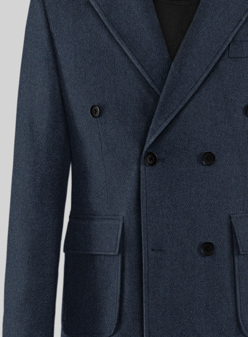 Musto Blue Heavy Tweed Overcoat - StudioSuits