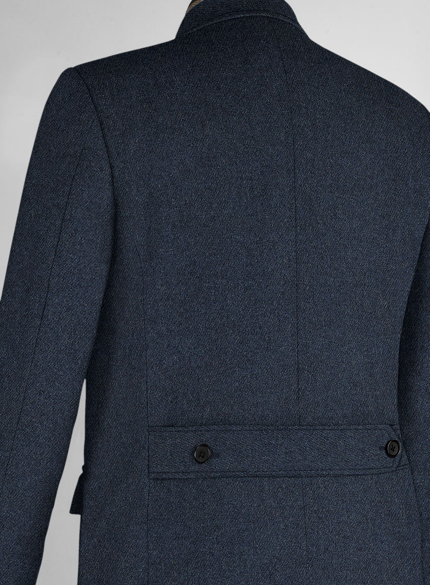 Musto Blue Heavy Tweed Overcoat - StudioSuits