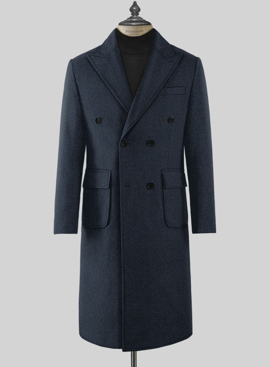 Musto Blue Heavy Tweed Overcoat - StudioSuits