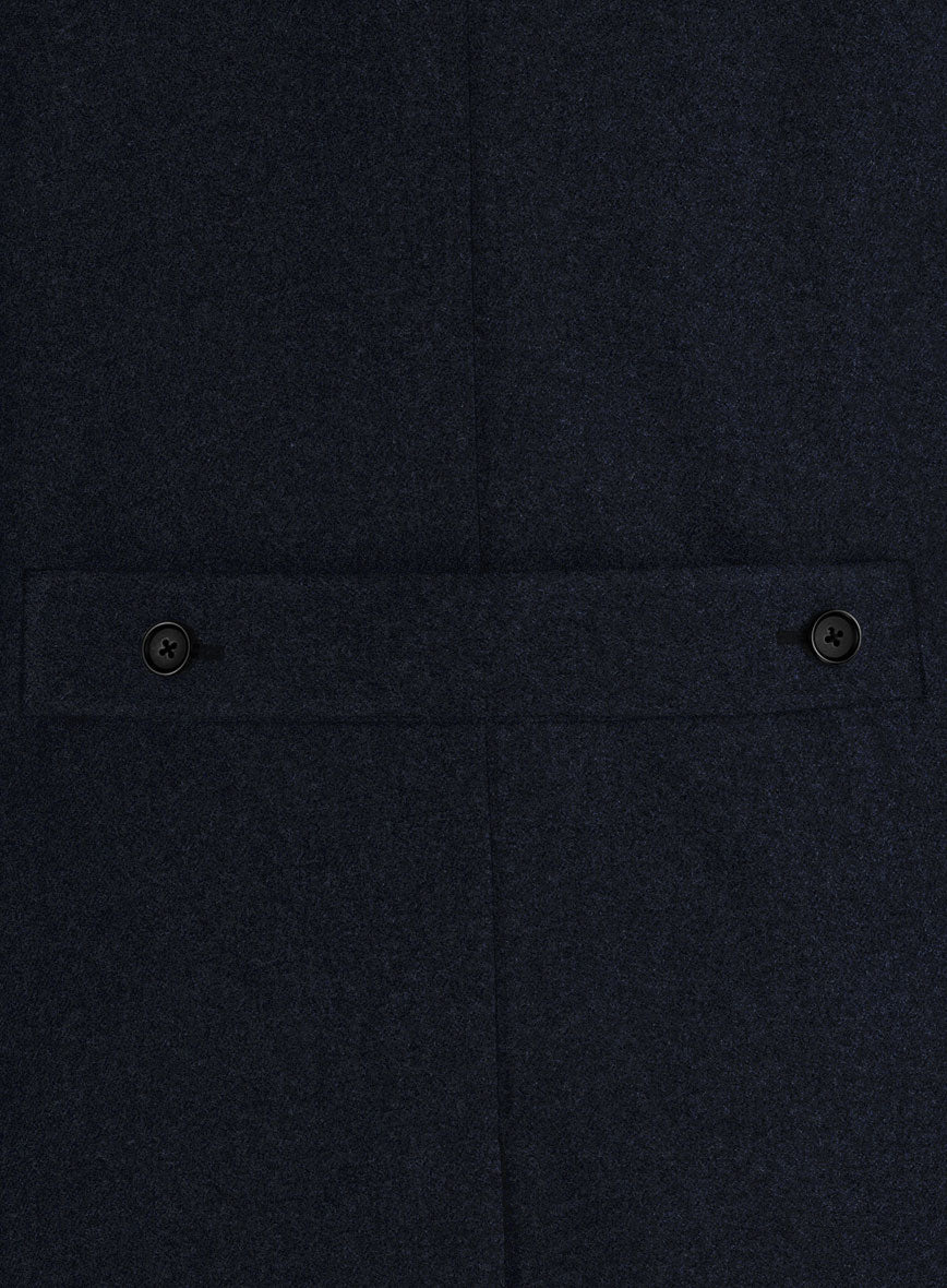 Musto Deep Blue Heavy Tweed Overcoat - StudioSuits