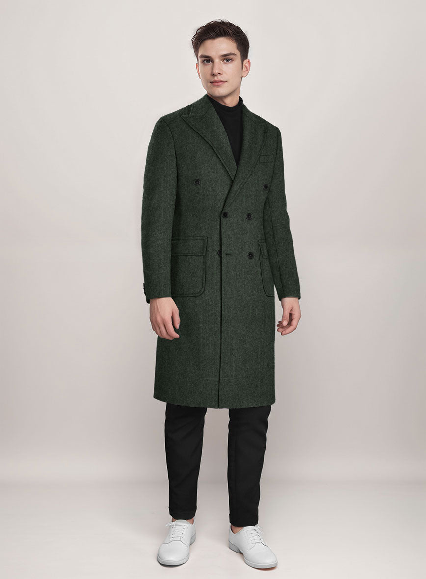 Musto Green Heavy Tweed Overcoat - StudioSuits