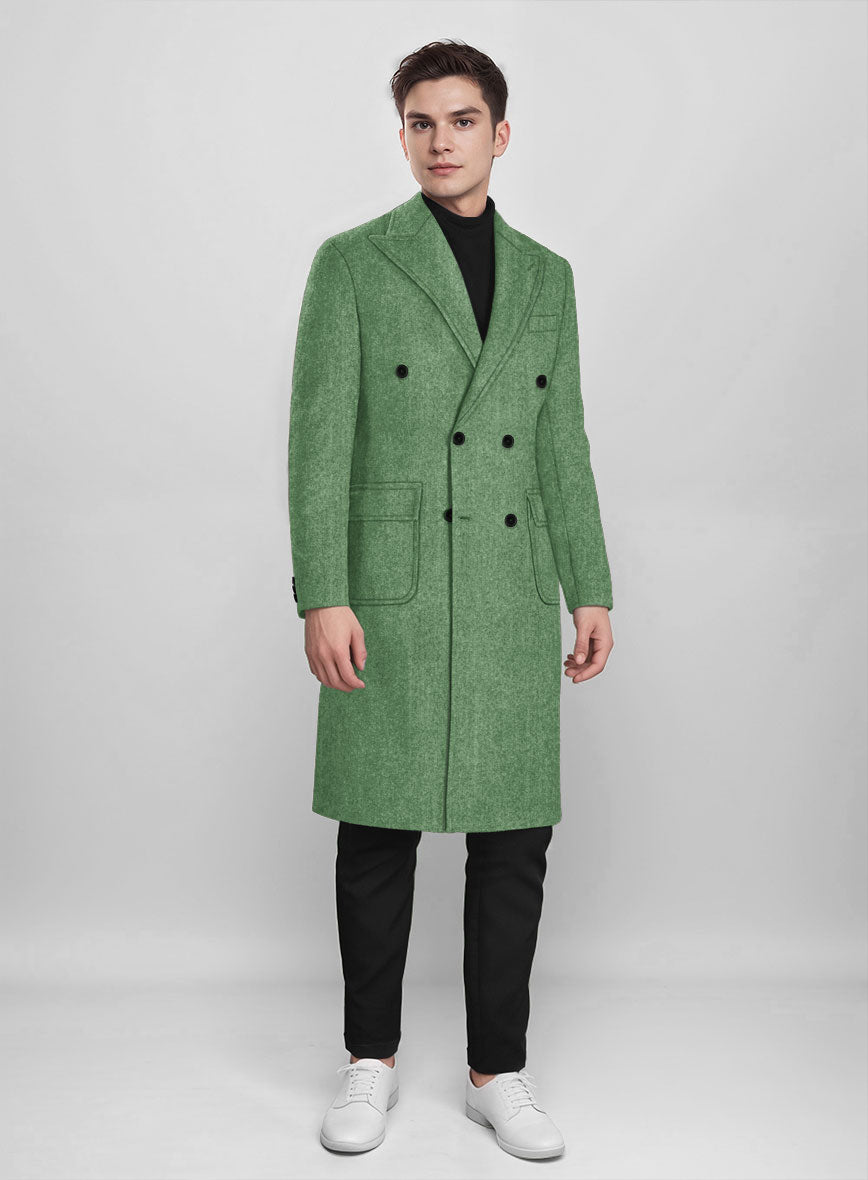 Musto Highlander Heavy Paris Green Tweed Overcoat - StudioSuits