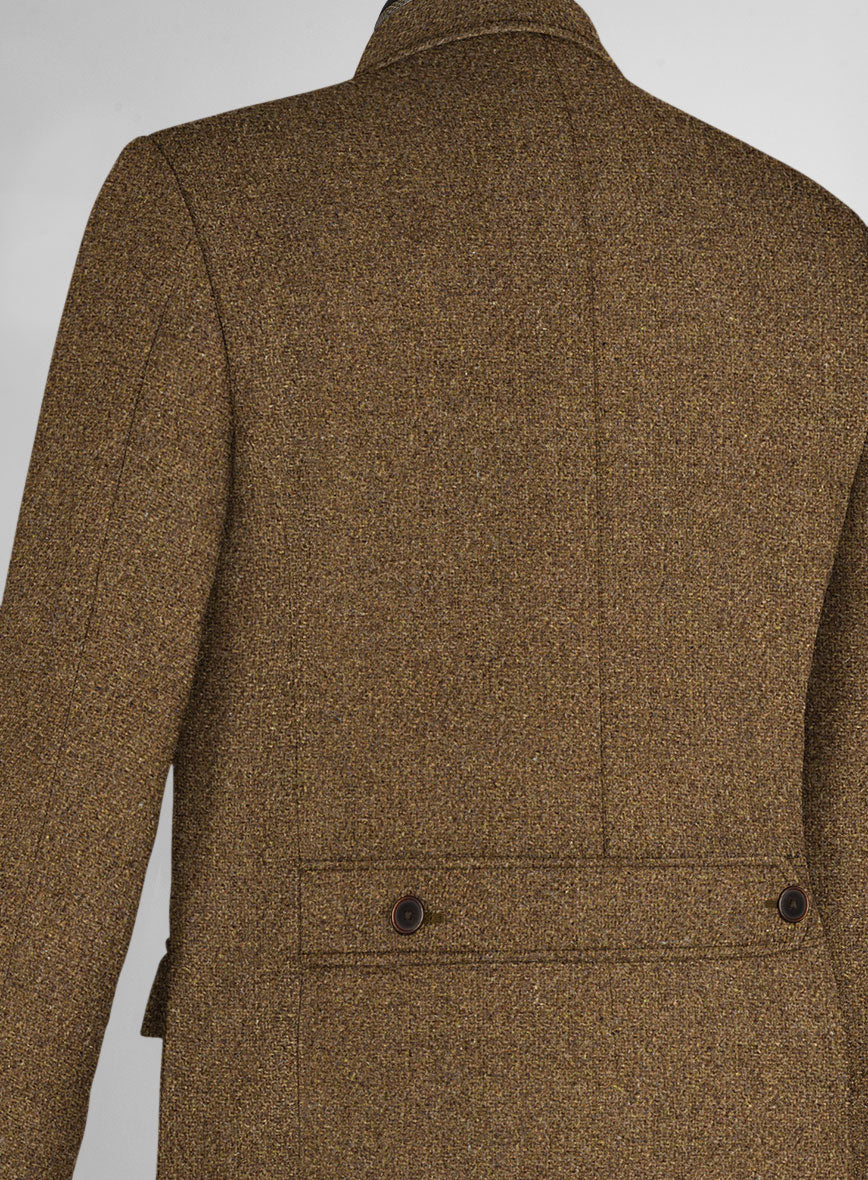 Musto Royal Brown Heavy Tweed Overcoat - StudioSuits