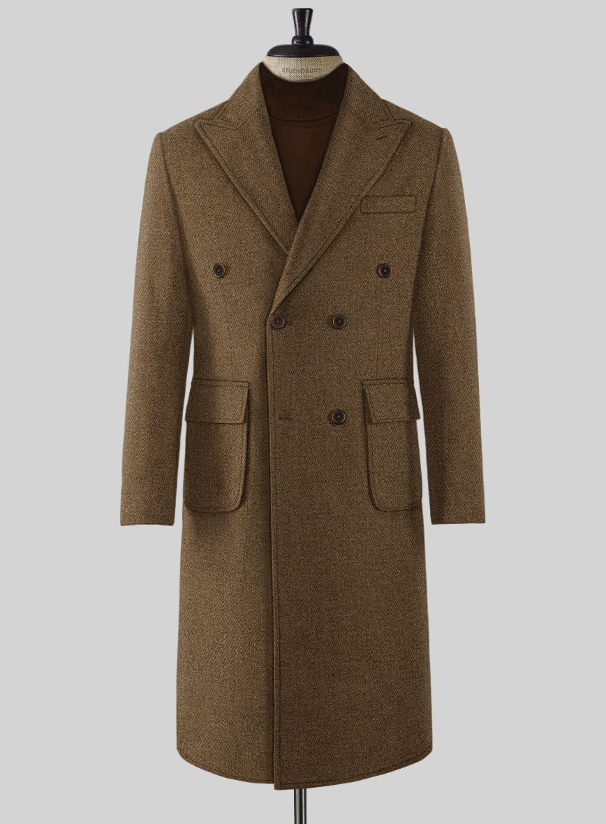 Musto Royal Brown Heavy Tweed Overcoat - StudioSuits