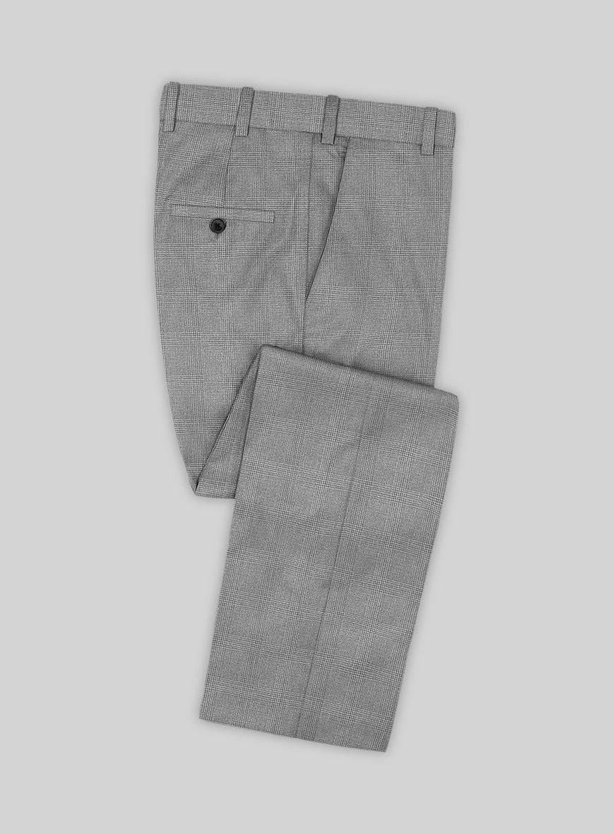 Muted Gray Glen Pants - StudioSuits