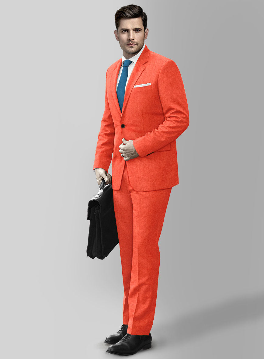 Muted Neon Orange Suit - StudioSuits