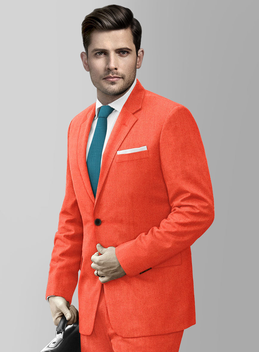 Muted Neon Orange Suit - StudioSuits