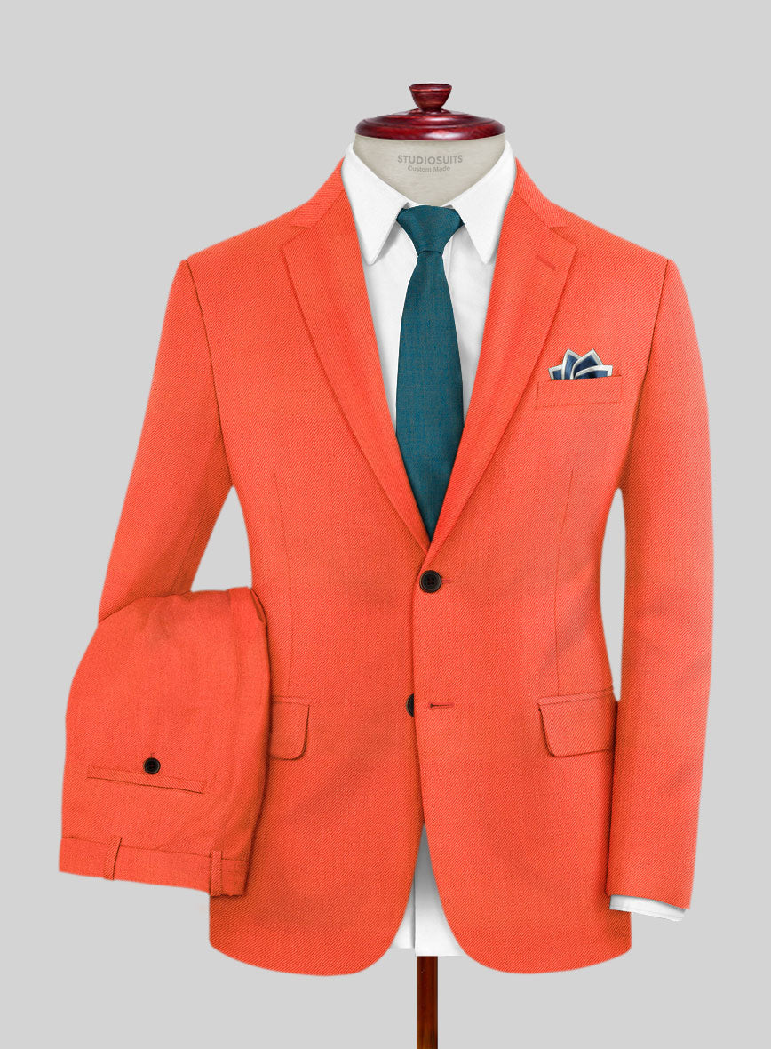 Muted Neon Orange Suit - StudioSuits