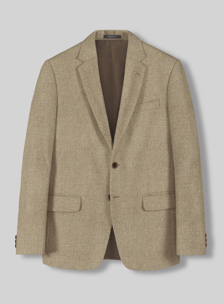 Naples Barista Beige Tweed Jacket - StudioSuits