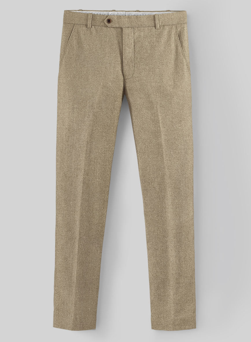 Naples Barista Beige Tweed Pants - StudioSuits