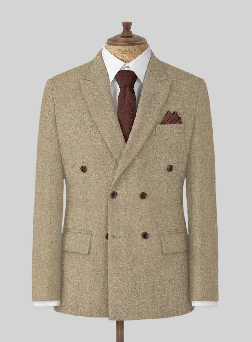 Naples Barista Beige Tweed Jacket - StudioSuits