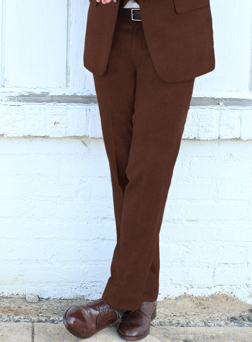 Naples Chestnut Tweed Pants - StudioSuits