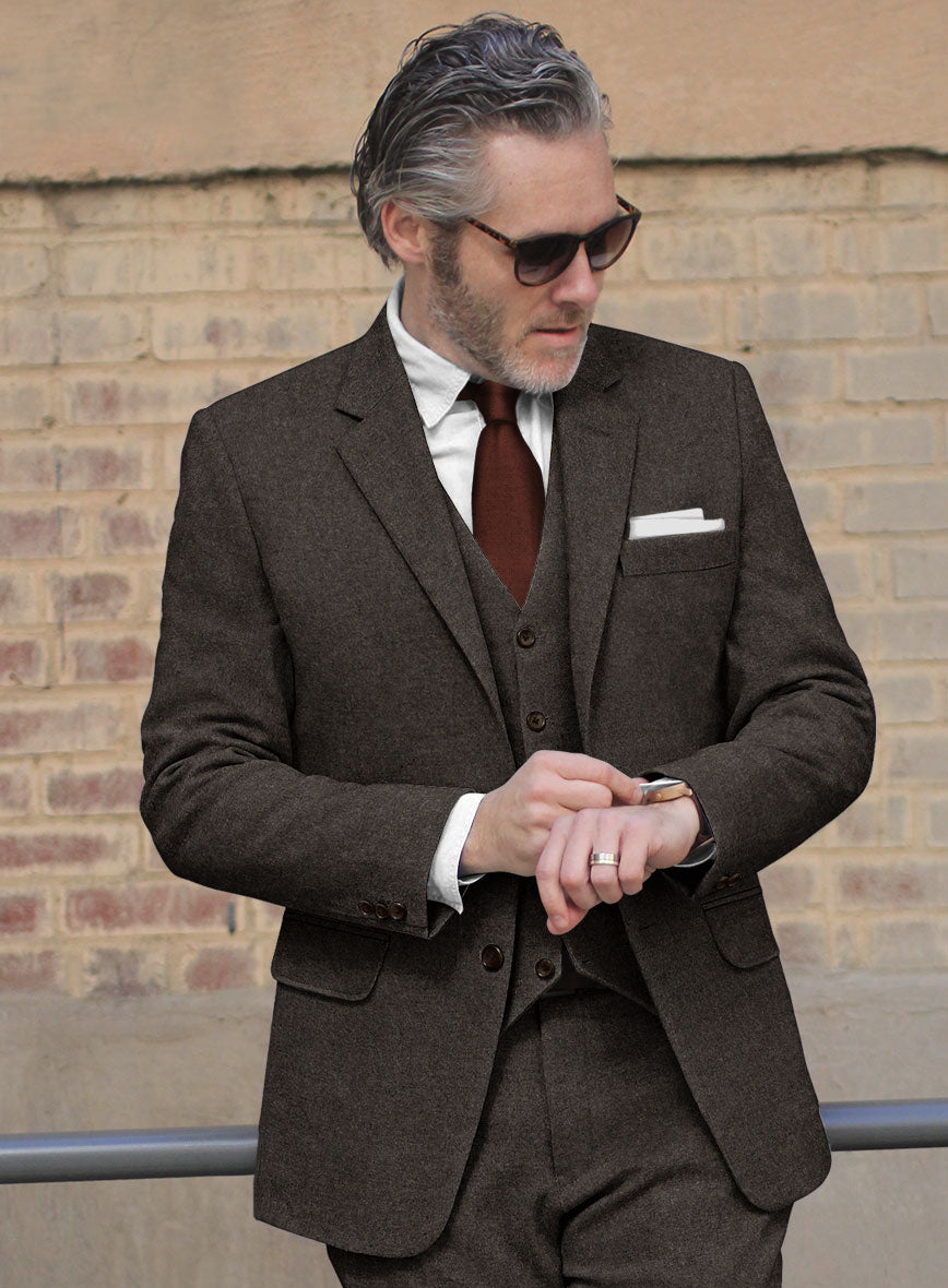 Naples Dark Brown Tweed Jacket