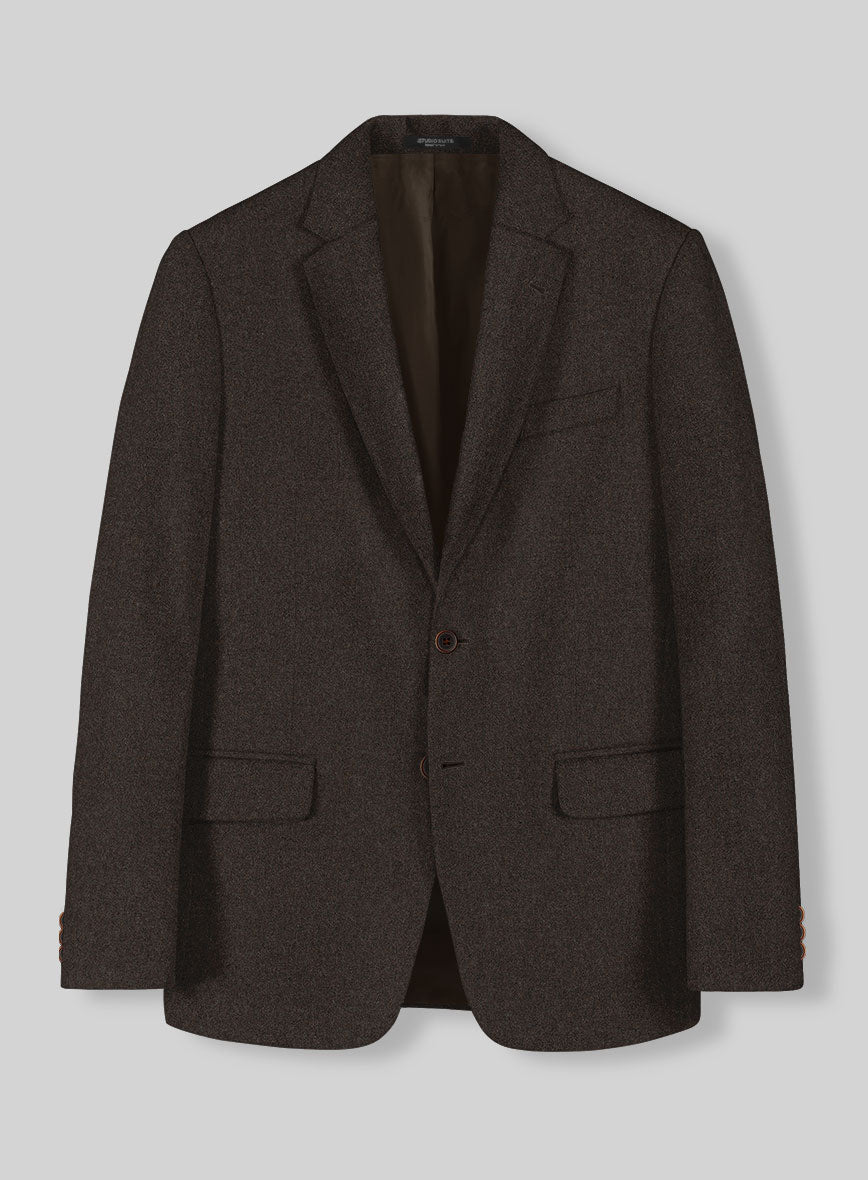 Naples Dark Brown Tweed Jacket - StudioSuits