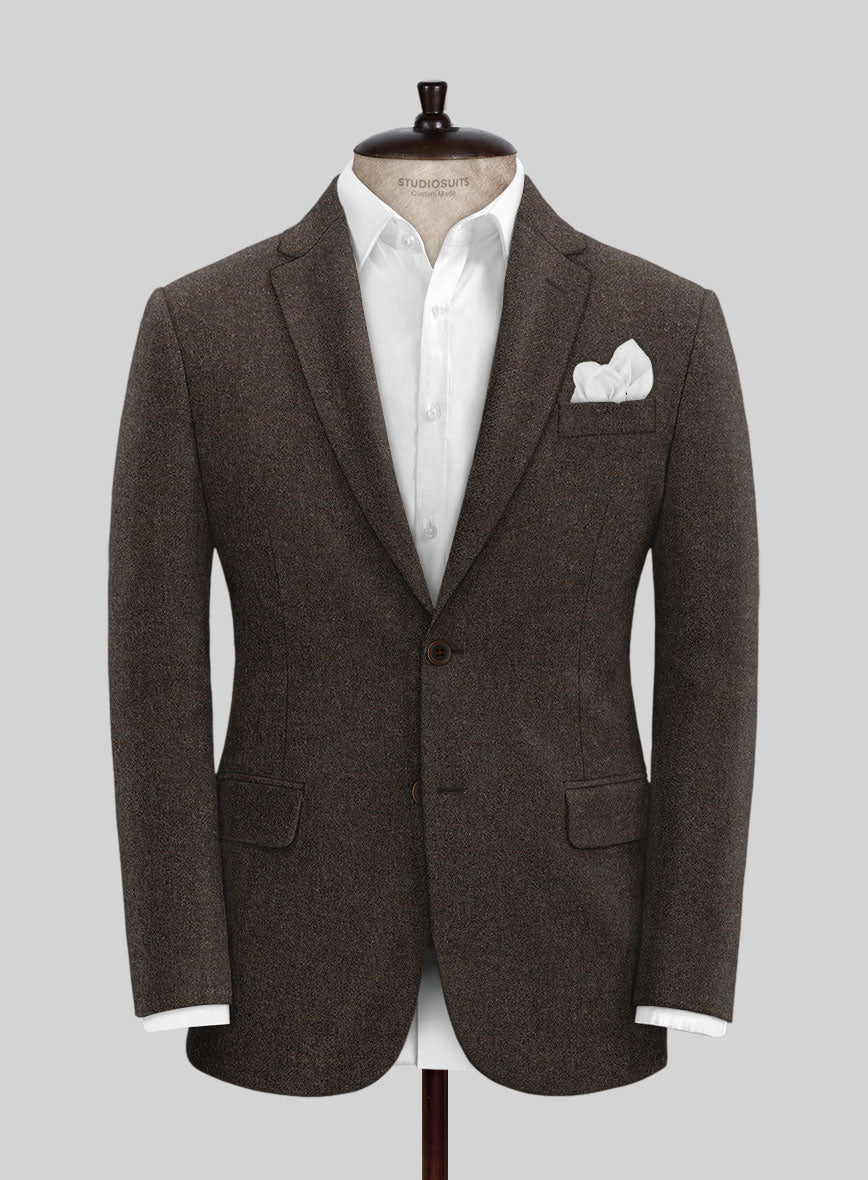 Naples Dark Brown Tweed Jacket - StudioSuits