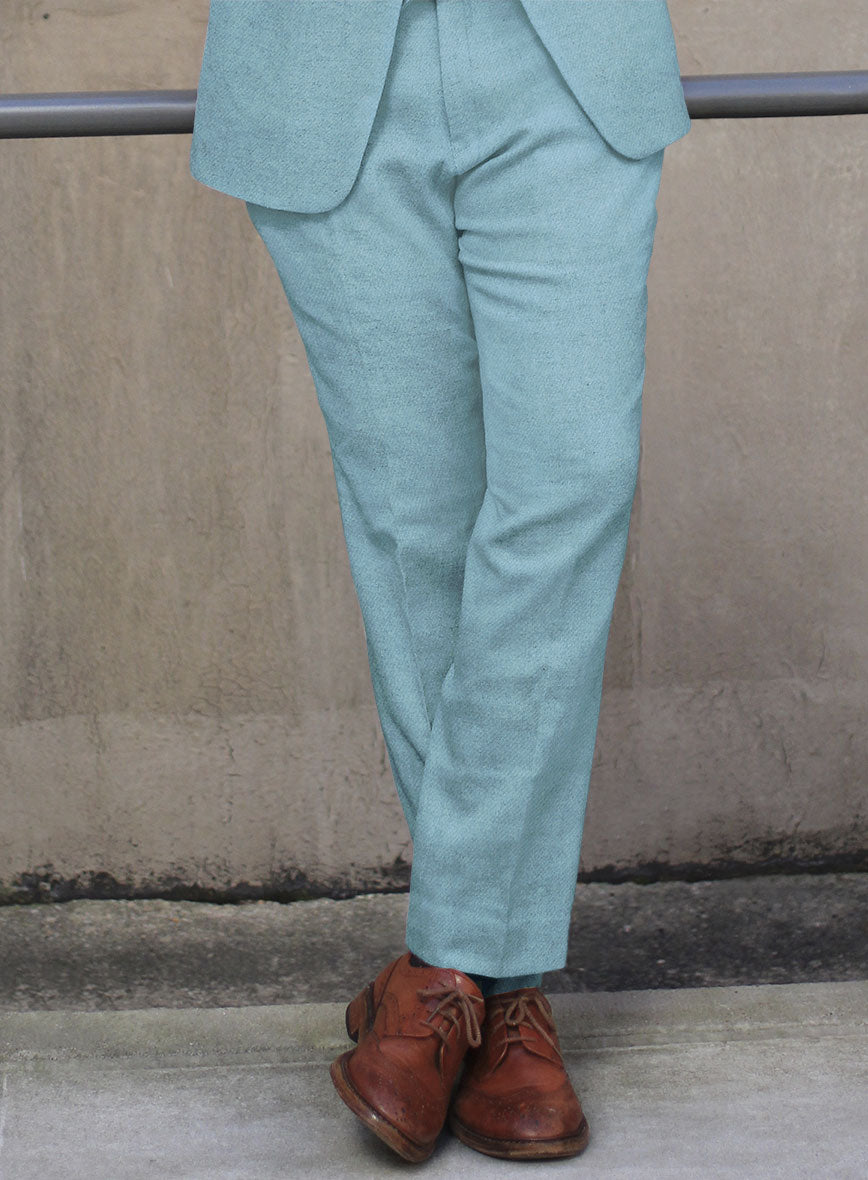 Naples Light Blue Tweed Pants - StudioSuits