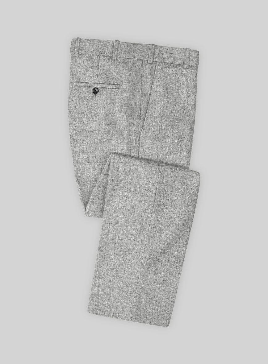 Naples Light Gray Tweed Suit - StudioSuits