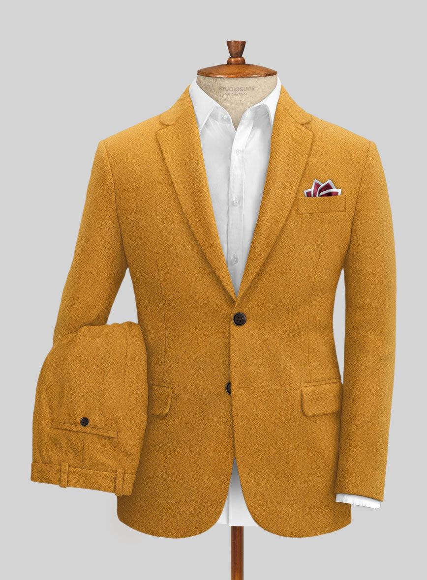 Naples Mimosa Yellow Tweed Suit - StudioSuits