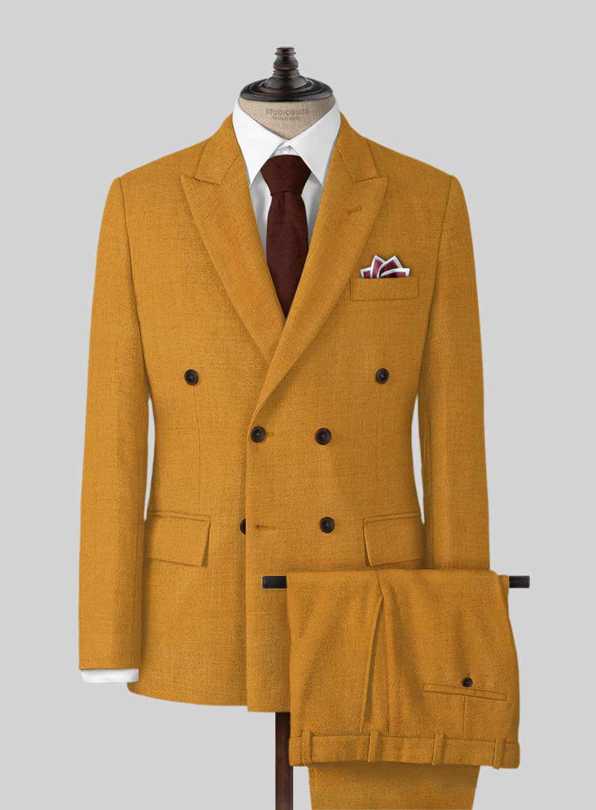 Naples Mimosa Yellow Tweed Suit - StudioSuits