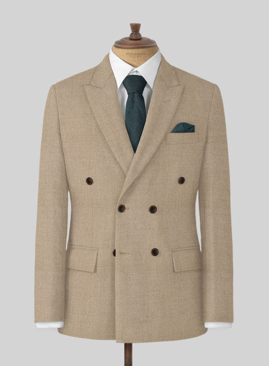 Naples Muted Beige Tweed Jacket - StudioSuits