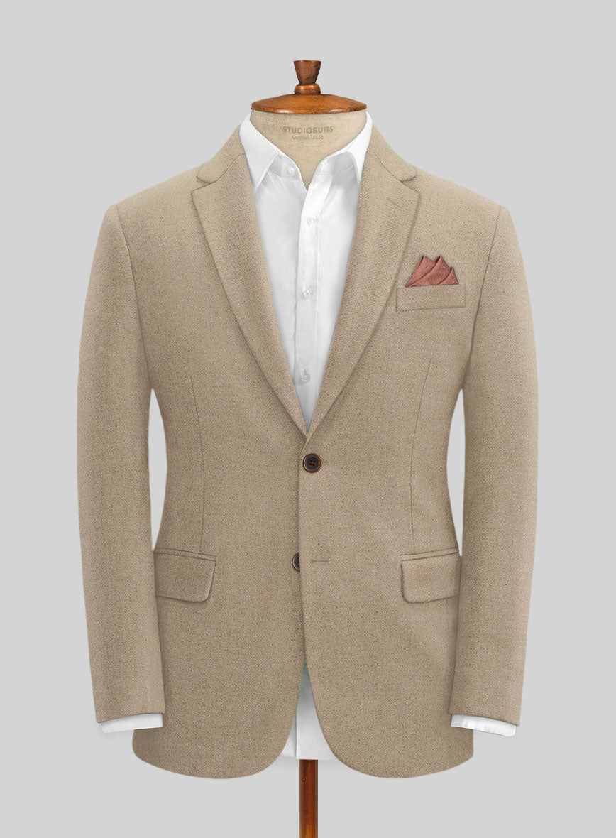 Naples Muted Beige Tweed Jacket - StudioSuits