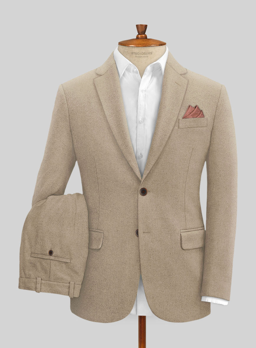 Naples Muted Beige Tweed Suit - StudioSuits