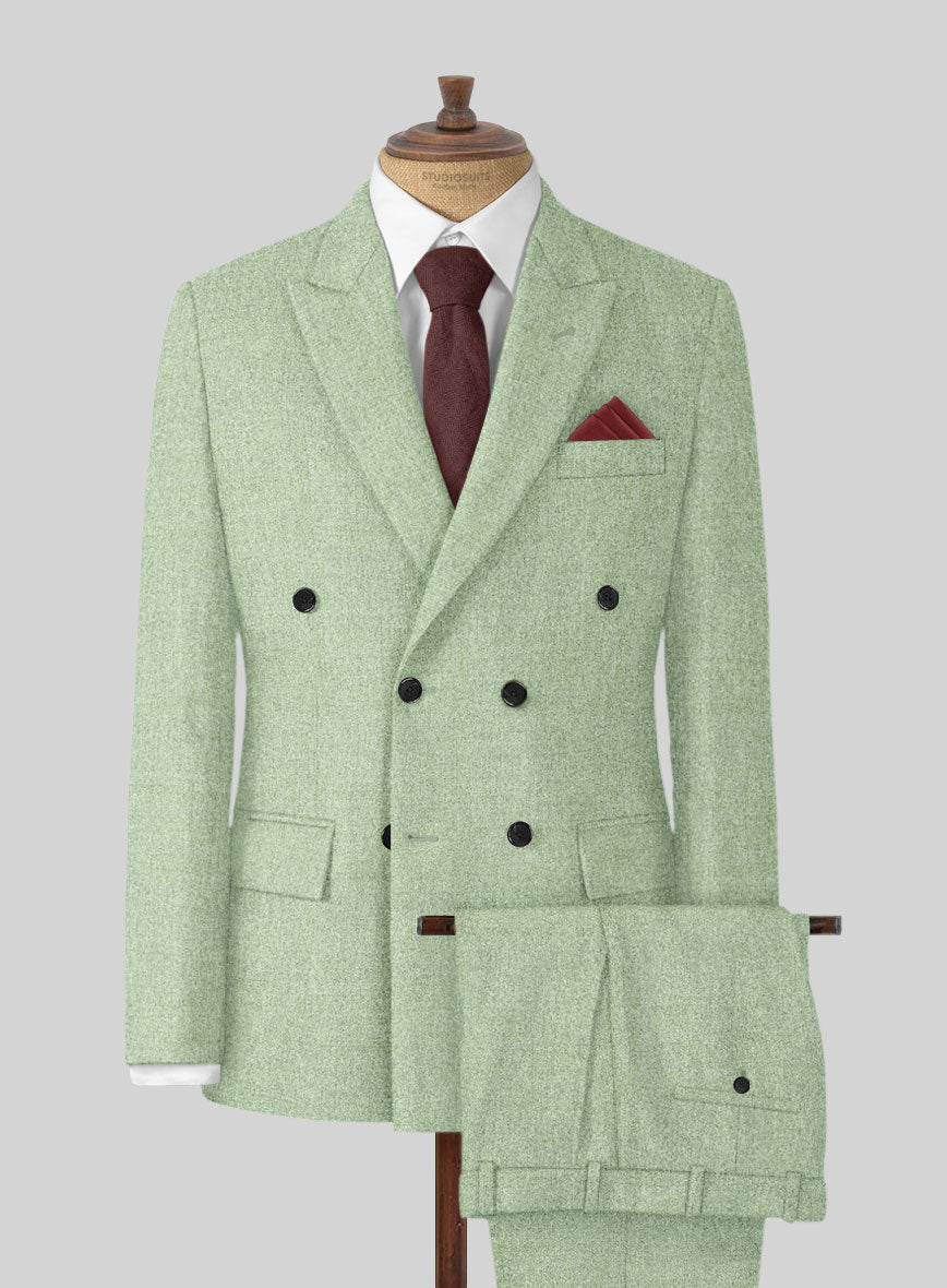 Naples Pista Green Tweed Suit - StudioSuits