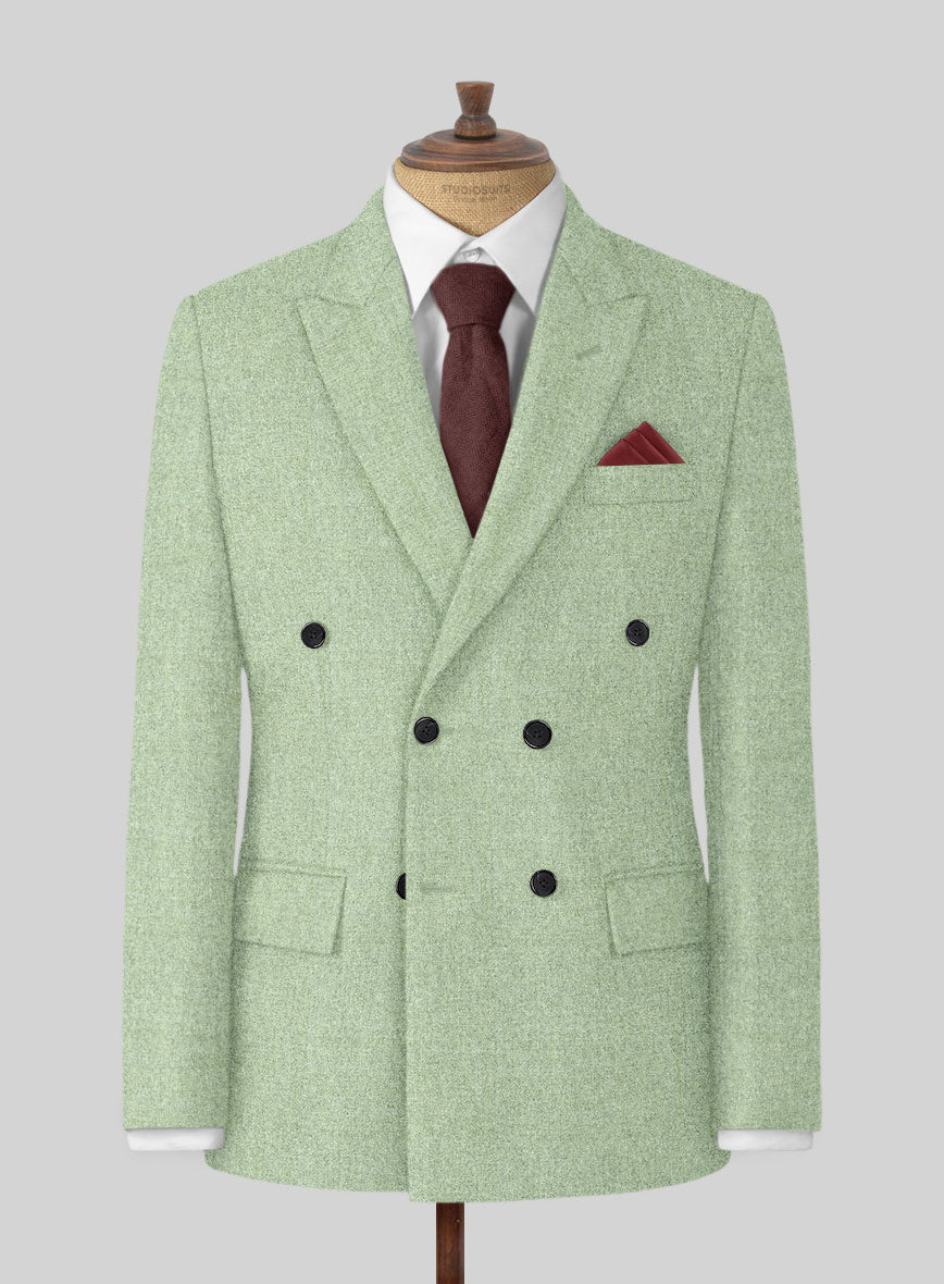 Naples Pista Green Tweed Jacket - StudioSuits