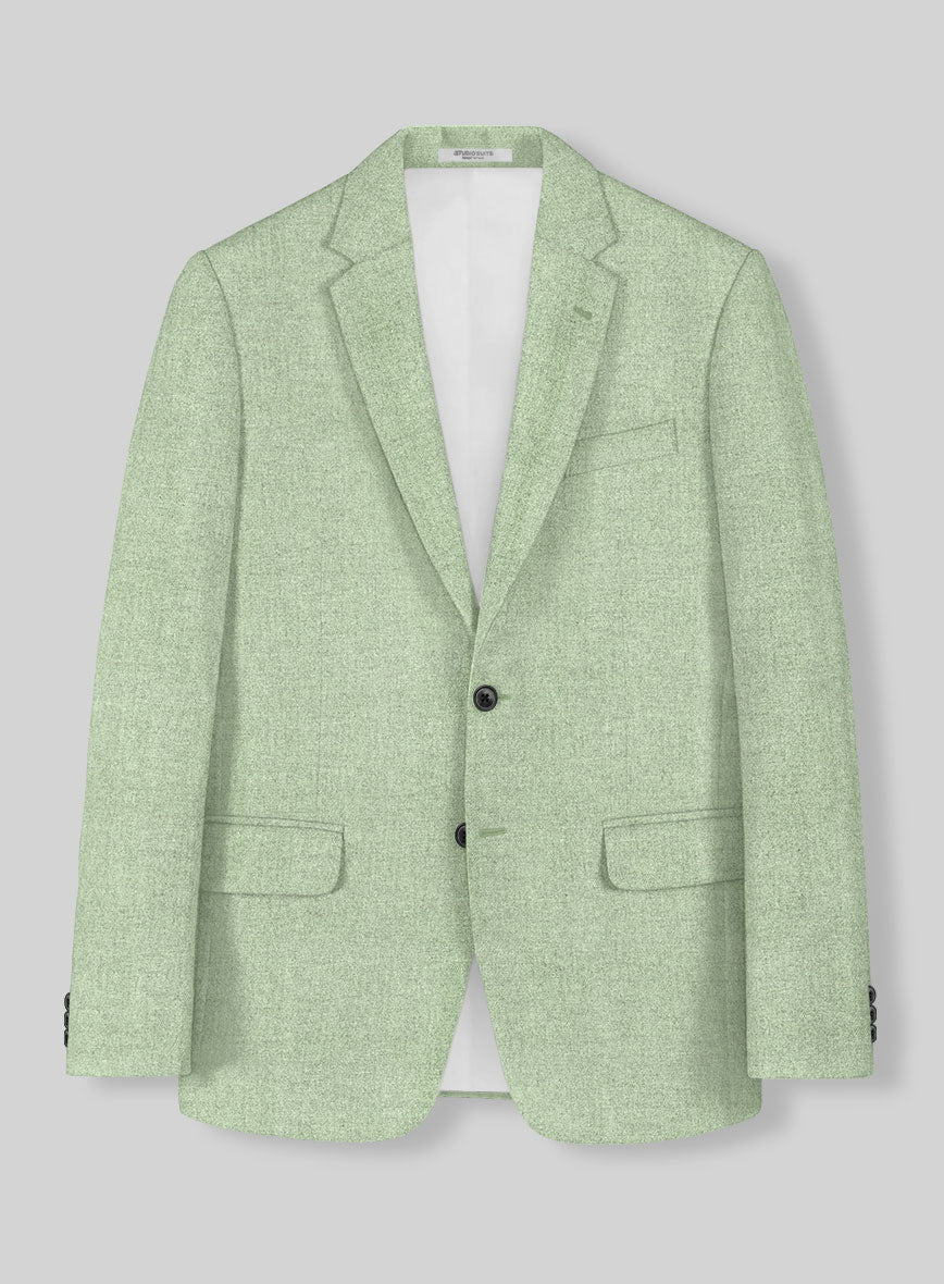 Naples Pista Green Tweed Jacket - StudioSuits