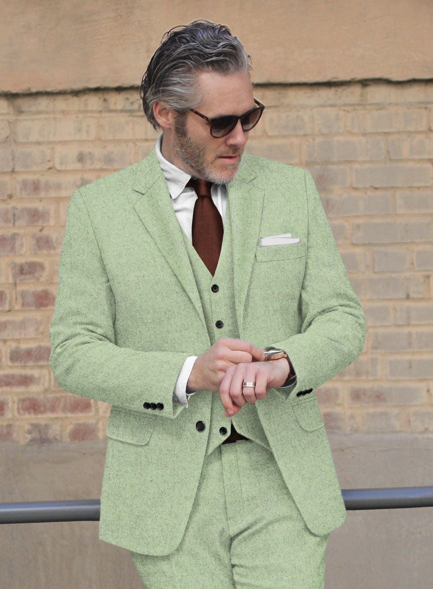 Naples Pista Green Tweed Jacket - StudioSuits