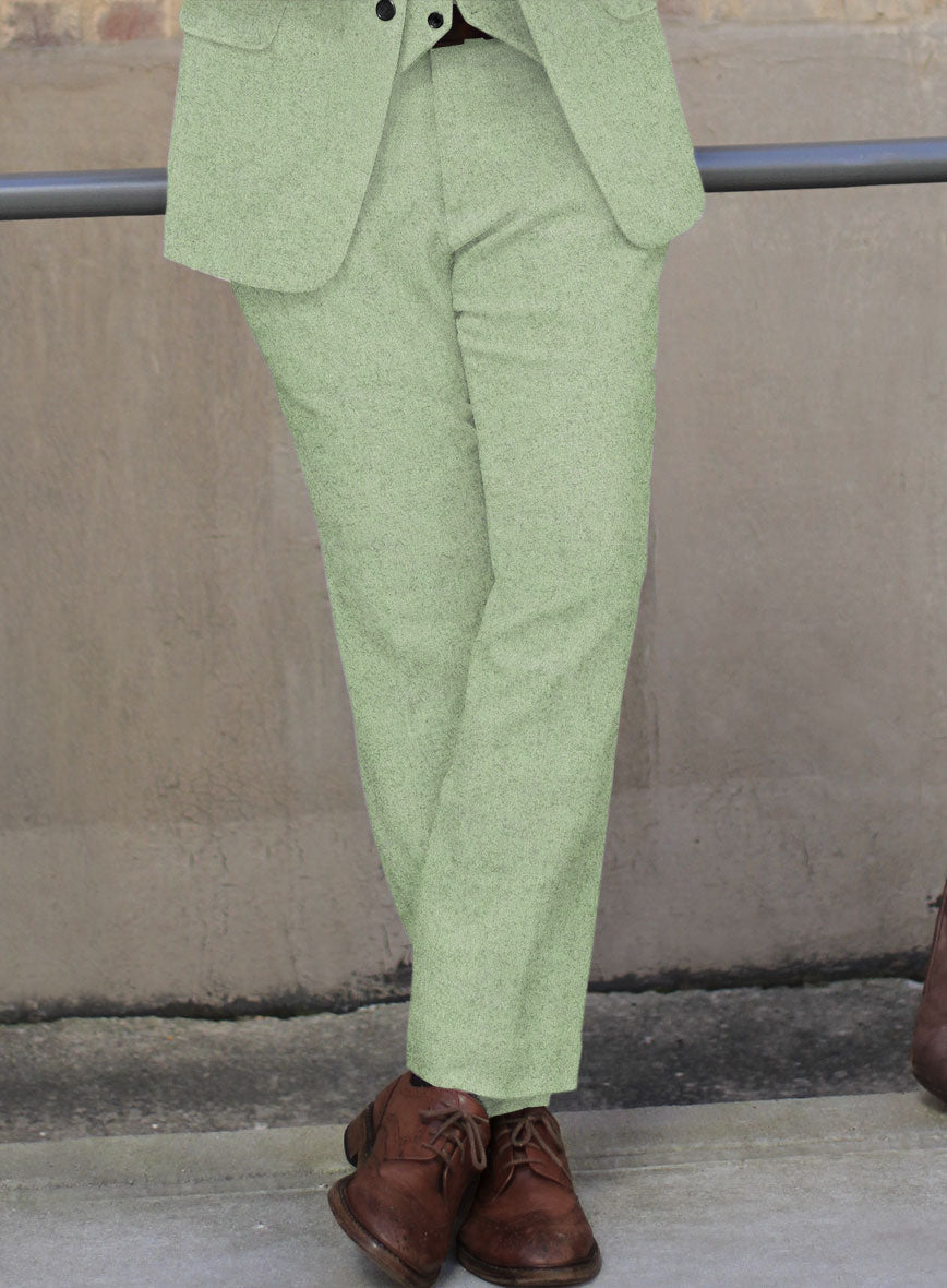 Naples Pista Green Tweed Pants - StudioSuits