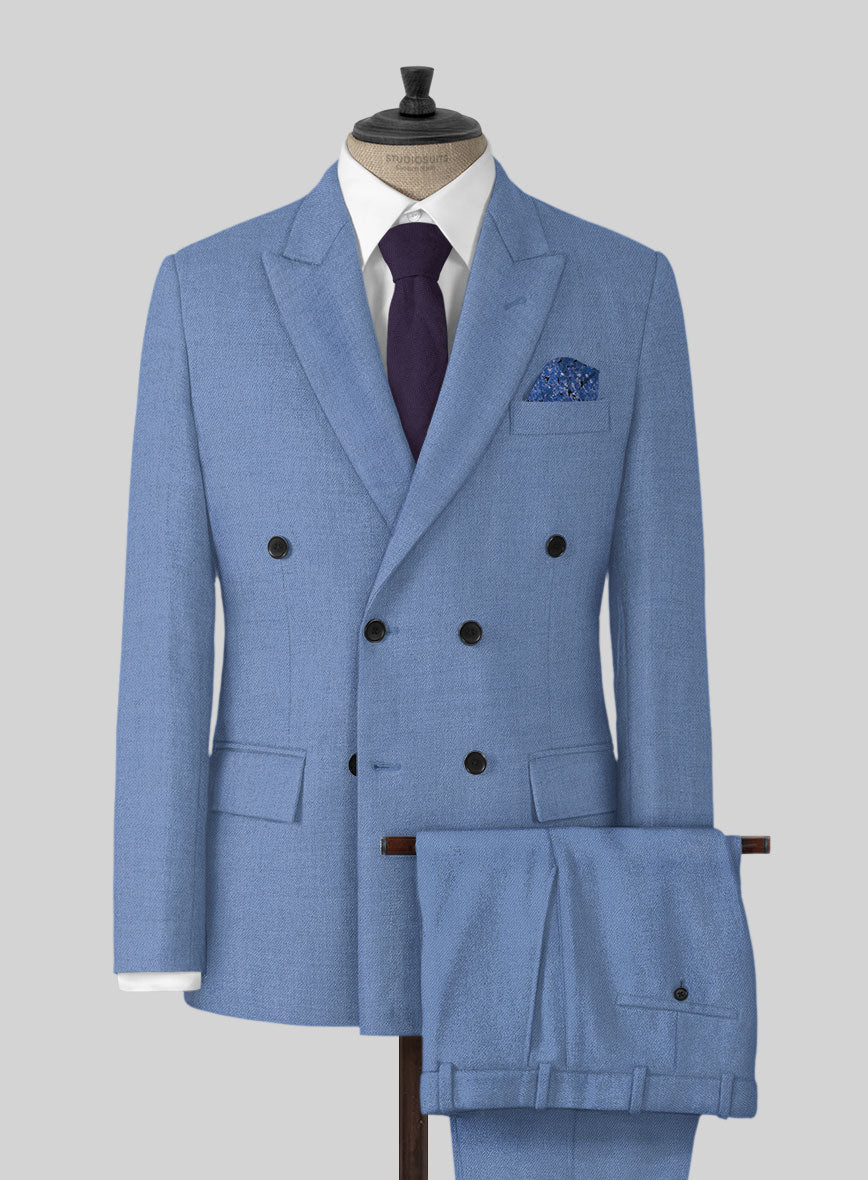 Naples Retro Blue Tweed Suit – StudioSuits