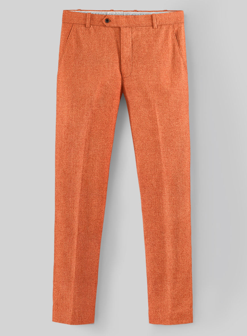 Naples Spring Orange Tweed Suit - StudioSuits